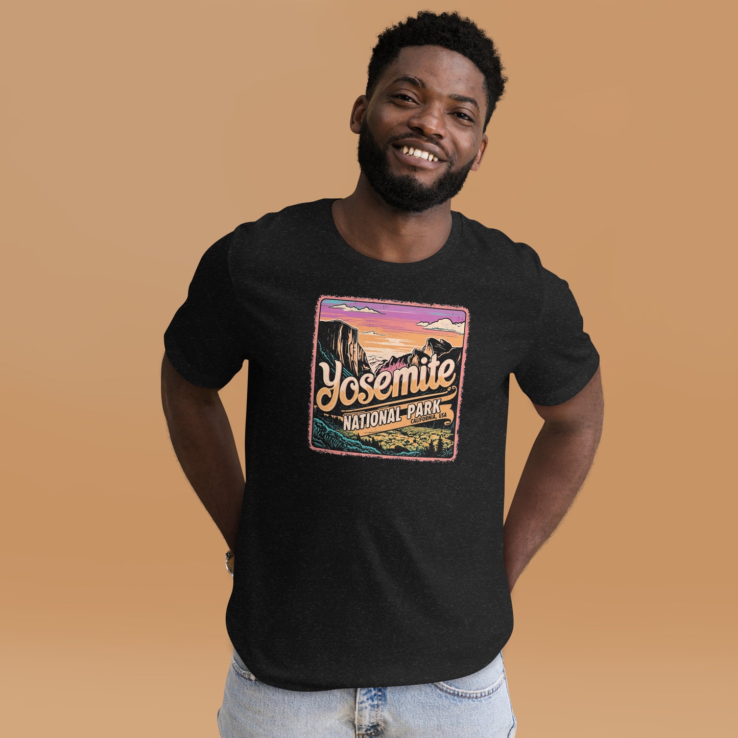 Yosemite National Park Retro Style Sunset Unisex t-shirt